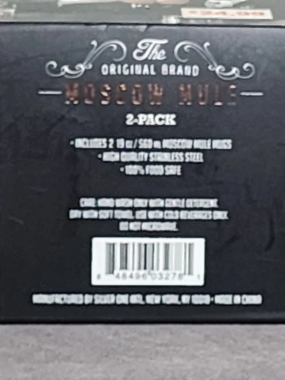 Silver One Intl. The Original Brand SS Food Safe 19oz Moscow Mule Drink Mugs 2pk